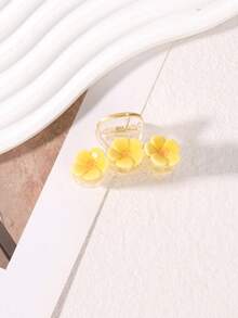 1pc Spring/Summer Acrylic Flower Hair Claw Clip, Fresh & Sweet - Multicolor - View 17