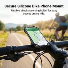 1个 GUB P6 硅胶手机支架，适用于自行车和电动自行车，耐用防滑材质，通用兼容性 - 彩色 - 查看 9