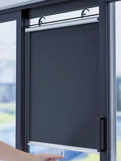 2Set Portable No-Drilling Blackout Roller Blinds With 3 Suction Cup And 4 Adhesive Hook Temporary Retractable Insulated UV Protection Window Cover Curtain Black Privacy Window Roller Blind Shades For Home Office Car Bedroom Living Room Kitchen(15.7*23.6inch/15.7*49inch/17.7*49inch/19.7*49inch)