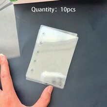 1 Set A6 A7 M5 Transparent Loose-Leaf Binder Inserts, Transparent PET Single-Sided Removable Inner Pages Sticker Album, Seal Book, Sticker Backing, Transparent Sticker Book, Sticker Album, Cultural Stamp Page, Stamp Album Refill Pages, 3D Sticker Book Sticker Boards, Sticker Books, For Sticker Book Making, Book Covers, Office Supplies - Transparent - View 10