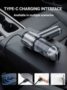 SUITU Portable Wireless Vacuum Cleaner, 18000Pa Strong Suction Car Vacuum Cleaner, Brushless Motor Handheld Vacuum Cleaner For Home, Rechargeable 4-In-1 Mini Vacuum Cleaner And Blower, Suitable For Car, Pet, Home, Computer, Etc. 11.1V 2000mAh Battery - Cordless - View 9