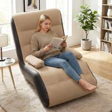 Portable Outdoor Camping Inflatable Sofa, Adult Inflatable Sofa With Armrests, Waterproof Suede PVC Material Indoor Inflatable Lounge Chair, Portable Inflatable Chair Suitable For Movie Nights, Outdoor Parties And Beaches - Brown - View 11
