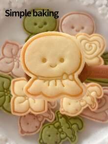 A Cute Japanese-Style Cookie Cutter, With Patterns Of Sunny Dolls, Snails And Umbrellas, And A Kitchen-Themed Cookie Mold For Family Baking. - View 10