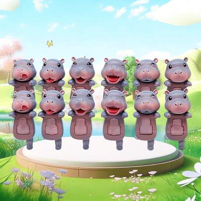 河马玩偶，是节日礼物、收藏品和生日礼物的完美之选。Sonny 和 Angel 粉丝的理想之选。可用于装饰汽车、电脑、手机，也可作为创意摆件，点缀梳妆台、卧室、办公室、派对和家居环境。