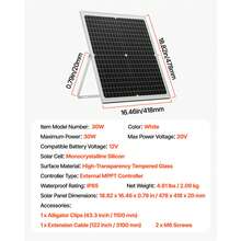 Solar Panel - 18.82 x 16.46 x 0.79 זול - ראה 7