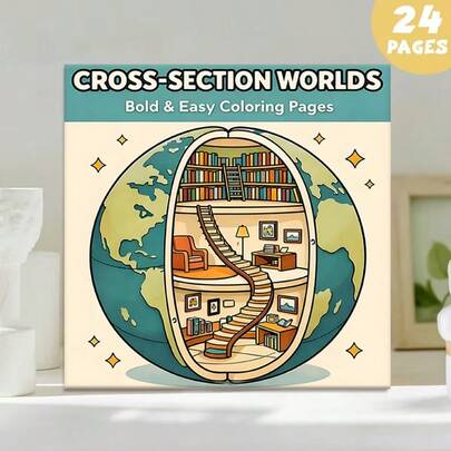 (Phiên bản cao cấp nâng cấp, giấy dày, 20.5 * 20.5cm) "Trang tô màu Thế giới bí ẩn: 24 trang thư giãn", thích hợp cho các cặp đôi và gia đình, thích hợp cho các bữa tiệc, Ngày lễ tình nhân, sinh nhật và các ngày lễ khác. Đồ dùng học tập và vẽ tranh, sách, sách tô màu, đồ dùng học tập, trường học, Giáng sinh, Halloween, sinh nhật, quà tặng tựu trường, sách tô màu, đồ dùng mỹ thuật