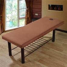 1pc Massage Table Sheet, Face Cradle Massage Table Cover, Fitted Massage Table Pad, Suitable For Beauty Salon - Multicolor - View 7