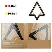 Pack Of 6 Sheets Magic Ball Rack Billiards Ball Rack Holder Sheet Accessories For 9 Ball And 10 Ball Combo Pack And Snooker Plus 15 Pcs Pool Table Marker Dotsgift - as pic - View 3