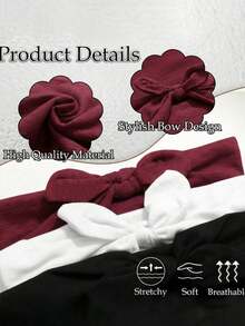 1/5 chiếc Băng đô tai thỏ nơ cho bé gái, Băng đô tai thỏ nơ rộng kiểu Boho dễ thương, Phụ kiện tóc Halloween, Mùa thu, Băng đô cho bé gái, Phụ kiện tóc nơ co giãn màu trơn, Thích hợp cho tập thể dục/yoga/thể thao/hoạt động ngoài trời, Băng đô thường ngày màu trơn, Phù hợp mọi mùa - Nhiều màu - Xem 4