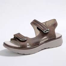 Breathable Sandals For Women Flat Thong Style Summer Slides Beach Pool Comfort - 9652 Nâu - Xem 8
