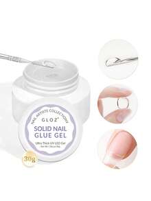 GLOZ 30g Solid Nail Glue: Super Strong Adhesive Suitable For Nail Tips And False Nails, Long-Lasting And Powerful Bonding, Suitable For Nail Salons And Home UV Cured 3D Nail Art - 1 Set - View 6