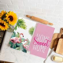 MEMNUN 2 chiếc khăn lau bếp, khăn lau bát đĩa, khăn lau tay, khăn rửa chén in hình chim hồng hạc vẽ màu nước với dòng chữ "Nhà là nơi tuyệt vời nhất", kích thước 15.75*23.62in (40*60cm). Chất liệu microfiber siêu mềm, thấm hút tốt, thích hợp trang trí nhà cửa hiện đại, trang trí nhà bếp, trang trí Giáng sinh, dùng trong nấu nướng, làm bánh, vệ sinh, phù hợp cho phòng ăn, nhà bếp, trang trí hàng ngày và làm quà tặng, dùng được quanh năm. - Nhiều màu - Xem 6