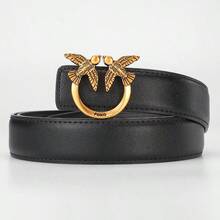 Classic Leather Belt For Women, Fashionable Women's Belt For Jeans And Suit Trousers - 黑色 - 查看 2