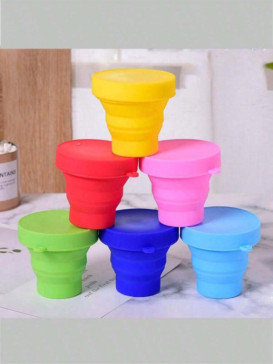 Portable Outdoor Camping Travel Folding Cup, Silicone Collapsible Cup For Brushing Teeth, Travel Folding Water Cup - Multicolor - View 1