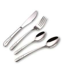 Juego de cubiertos de acero inoxidable 304 reforzado, cuchillo de filete, tenedor, cuchara, suministros de hotel - multicolor - Ver 2