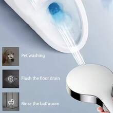 8-Level High-Pressure Handheld Shower Spray Gun Set - 3 Piecesbathroom Set (150cm Hose + Non-Drilling Bracket) Featuring Multi-Functional Water-Saving Modes, Making It An Ideal Holiday Gift - Shower Head - View 6