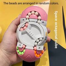 This Highly Challenging 3D Cylindrical Puzzle Toy Features Colorful Rotating Beads And A Creative Sliding Game Design, Which Can Help Relieve Stress And Train Focus. With A Smooth Handheld Design Made Of ABS Resin Material, It Is An Ideal Choice For Adults And Teenagers Who Love Brain Teasers And Hand Puzzles. It Also Makes A Great Halloween Prank Gift, Christmas Present, Thanksgiving Surprise, Birthday Gift, Office Desk Toy, And Holiday Party Favor (Available In Red, Blue, And Black). - Multicolor - View 15