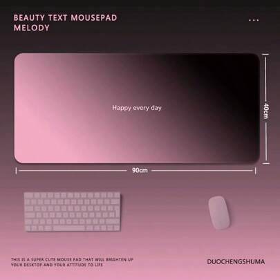 Premium Ombre Black & Pink Mouse Pad, Minimalist Style, Extra Large Size. Suitable For Student Dorms, Office Computers And Keyboards. Rubber Non-Slip Base, Fiber Surface. An Excellent Back-To-School Gift.