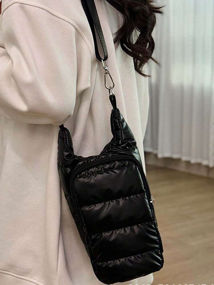 1 chiếc túi đeo chéo unisex, túi đựng bình nước cách nhiệt có đệm, dây đeo điều chỉnh được, thiết kế nhiều ngăn để đựng bình nước, điện thoại, chìa khóa và các vật dụng khác. - Nhiều màu - Xem 5