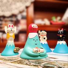 1 pezzo Decorazione da scrivania Maneki-Neko con design a montatura, statua di animale cartoni animati, ornamento decorativo creativo, collezionabile carino, adatto per soggiorno, camera da letto, ufficio, giardino esterno, regalo perfetto per amici, amanti, genitori, studenti, ideale per Capodanno (Shizuku-Chan, Pipe, Machine, Accessori da scrivania per ufficio, Capodanno) - Serie del Monte - Visualizzare 3