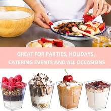 30/60 piezas Copas de postre, Copas de helado de 150ml, Copas de pudín de fruta, Copas de mousse, Copas de helado, para catering, eventos y fiestas en casa - - - Ver 6
