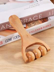 2件套手持式木质按摩刷，按摩刷通过经络刺激身体，竹制按摩刷可缓解肌肉紧张。 - 棕色 - 查看 2