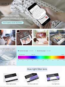 1 Pair Men's Plastic Black Casual Commuter Daily Classic Geometric Fashionable Non-Prescription Glasses - Multicolor - View 4