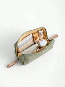 Nécessaire portátil impermeável com estampa de batom rosa (1 unidade), ideal para viagens, armazenamento de cosméticos em casa, estojo de viagem para cosméticos, presente, organizador, acessório com zíper, nécessaire para unhas, nécessaire de higiene pessoal, nécessaire para maquiagem, organizador de maquiagem, presente durável para o Dia das Mães, itens essenciais para as festas de fim de ano, presentes para mães. - Multicolorido - Ver 3