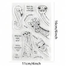 Animales que te observan - Troqueles de corte de metal, juego de sellos de goma transparente para manualidades de scrapbooking, estampado, troquelado, tarjetas de regalo, decoración del hogar y artesanía de papel - A - Ver 13
