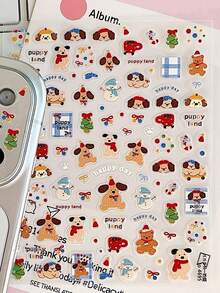 Shockproof 1pc Birthday Sausage Teddy Bear Sticker With Monster Mouth Shape Compatible With IPhone 11 Pro/12 Pro/13 Pro/14 Pro/15 Pro/16 Pro/17 Pro Camera Lens And Phone Case Can Be Gift For Friends And Family Birthday Gift Party - Multicolor - View 9