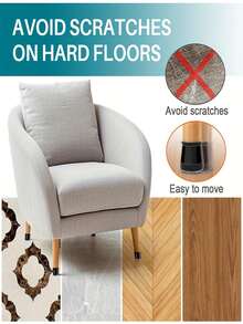 24 miếng đệm nỉ lót chân ghế - Chống trượt, giảm tiếng ồn, bảo vệ sàn gỗ, sàn gạch và sàn tre, giảm trầy xước và tiếng ồn, dễ dàng lắp đặt. - Hình tròn màu đen và xám nhạt - Xem 4