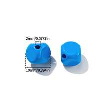 10mm Macaron Acrylic Diagonal Cut Square Beads DIY Mobile Phone Chain Necklace Bead Accessories Wholesale - Multicolor - View 6