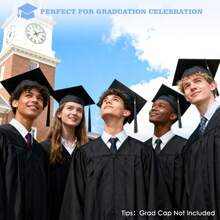 1/2个超强毕业帽头箍，黑色带魔术贴毛毡头箍，可固定毕业帽帽托，是送给毕业生的完美毕业礼物 - 黑色 - 查看 8