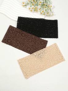 1件装女士花卉蕾丝发箍配饰，弹性复古蕾丝镂空边化妆发箍发圈假日必备发饰夏季沙滩发带 - 彩色 - 查看 6