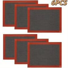 6pcs Large Non-Stick Silicone Baking Sheets, Heavy-Duty Cookie & Pastry Mat, 15.74"X11.81" Baking Tray For Cookies, Cakes, Macarons, Easy Clean, Holiday Baking, Compatible With Cookie Sheets, Pastry Boards - View 1