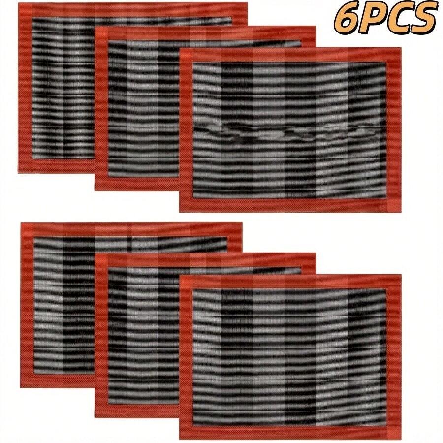 6pcs Large Non-Stick Silicone Baking Sheets, Heavy-Duty Cookie & Pastry Mat, 15.74"X11.81" Baking Tray For Cookies, Cakes, Macarons, Easy Clean, Holiday Baking, Compatible With Cookie Sheets, Pastry Boards - View 1
