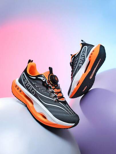 Women's Spring/Summer Gradient Running Shoes, Dial Buckle Breathable Comfortable Sneakers, Lightweight Shock-Absorbing Fashionable Sports Casual Shoes