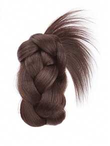 时尚合成发夹，自然蓬松的发髻假发，黑色和棕色接发，适合女性。 - 彩色 - 查看 9