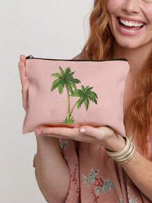 Tas Kosmetik Reusable Motif Pohon Kelapa, Kantong Penyimpanan Kosmetik dan Perlengkapan Mandi Ringan dengan Resleting, Dompet Koin Praktis, Tas Perlengkapan Mandi Motif Mulberry, Aksesori Perjalanan, Cocok untuk Berbelanja, Hadiah Ideal untuk Paskah, Hari Ibu, Hari Kemerdekaan, Pernikahan, Wisuda - MultiWarna - View 16