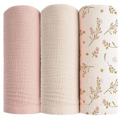 Khăn quấn muslin cho trẻ sơ sinh, yếm thấm nước dãi unisex, chăn đa năng có thể dùng làm yếm thấm nước dãi, khăn lau miệng, khăn phủ xe đẩy, khăn phủ ghế ô tô, phù hợp cho cả bé trai và bé gái, thoáng khí và thân thiện với da, vật dụng thiết yếu cho trẻ sơ sinh, quà tặng tuyệt vời.