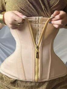 1 pieza Corsé ajustado tipo bustier para cintura - Negro - Ver 4