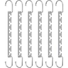 实用耐用的多功能节省空间金属衣架 - 神奇防滑重型金属衣架，节省80%衣柜空间 - 适用于家庭、旅行和办公室收纳 - 彩色 - 查看 12