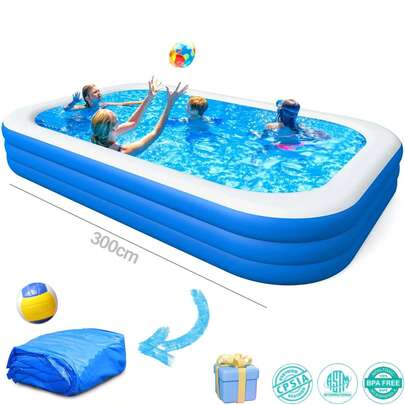 Piscina Inflable, Piscina Inflable Para Niños Y Adultos, Piscina Familiar De Gran Tamaño Y Engrosado Para Niños, Niños Pequeños, Adultos, Al Aire Libre, Jardín, Patio Trasero, Fiestas De Agua De Verano