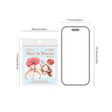 10pcs/Pack Cartoon Girl In Floral Scene Asymmetrical PET Stickers, Scrapbooking Supplies, Minimalist Floral Plant Collage Decorative Materials, Cute Waterproof Stickers, Stationery & School Supplies Scrapbook Supplies Funny Stickers Kindle - Rectangle - View 12