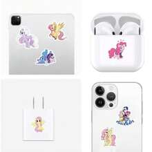 MY LITTLE PONY 100张/套创意贴纸，适合青少年和成人作为DIY派对礼物，可用于水瓶、手机壳、电脑、笔记本电脑、滑板、自行车、派对用品、DIY手工材料、多包装贴纸、粉丝周边产品、色彩缤纷的设计、奇幻主题 - 彩色 - 查看 10