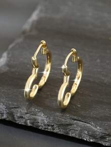 一对简约几何镂空动物耳环，百搭可爱，适合女性佩戴，可作为礼物赠送 - 彩色 - 查看 5