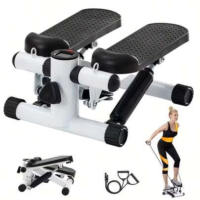 Escalera compacta con bandas de resistencia - Equipo de fitness portátil para el hogar, equipo de ejercicio de Body completo para cardio, piernas y brazos
