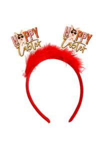 1pc Rabbit, Chicken, Letter, Leopard Print Cute Party ABS Plastic Easter Headband - Multicolor - View 6