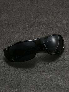 1副Y2K风格方形镜框可爱日常时尚眼镜，男女皆宜 - 黑色 - 查看 2