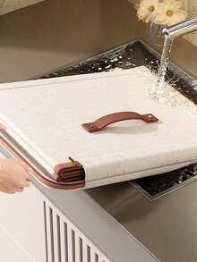 1pc Beige Linen Zipper Storage Box Cover - Foldable, Washable, Suitable For Wardrobe Storage Boxes, Clothes, Underwear, Socks, Applicable To Home And Study Supplies And Study Accessories Storage Boxes - Multicolor - View 5